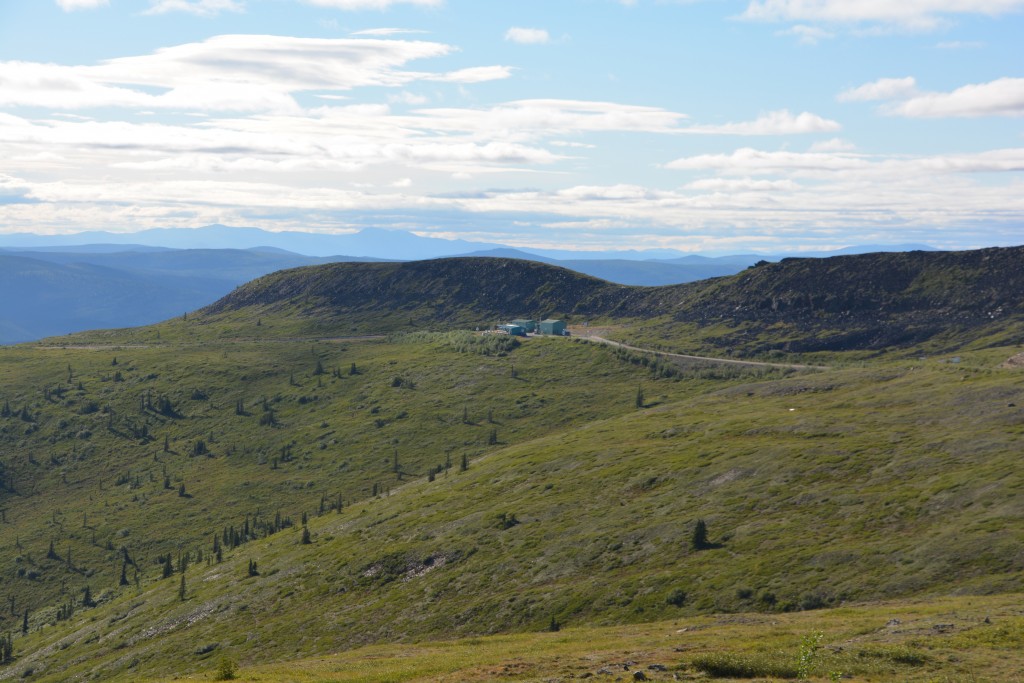 A photo bordering on the unbelievable - these couple little buildings mark the border crossing between Canada and the US