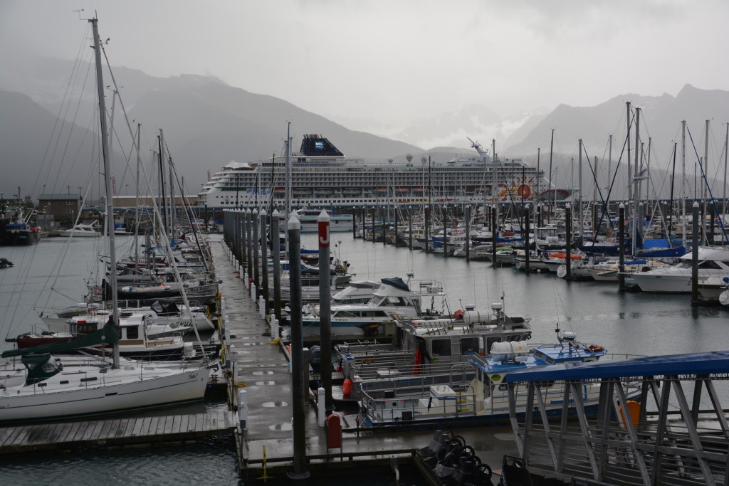 The port of Seward is dominated by a gazillion fishing boats and the occasional cruise ship