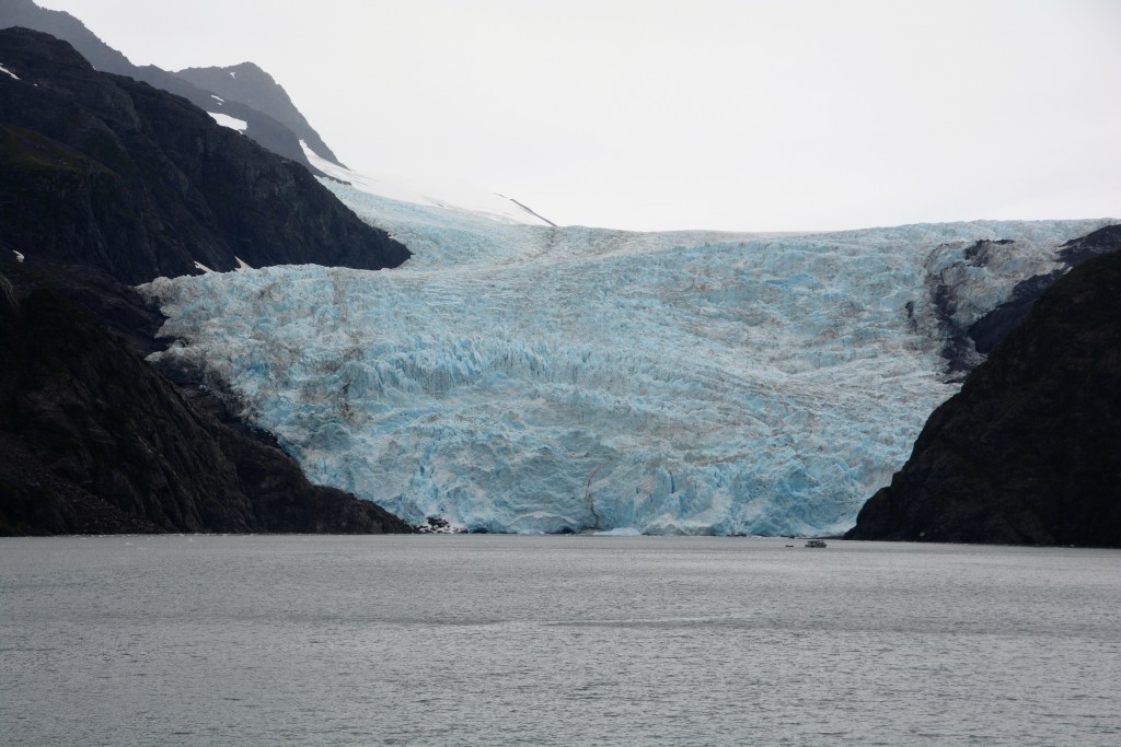 The Holgate Glacier, flowing down to the water's edge, an awesome sight