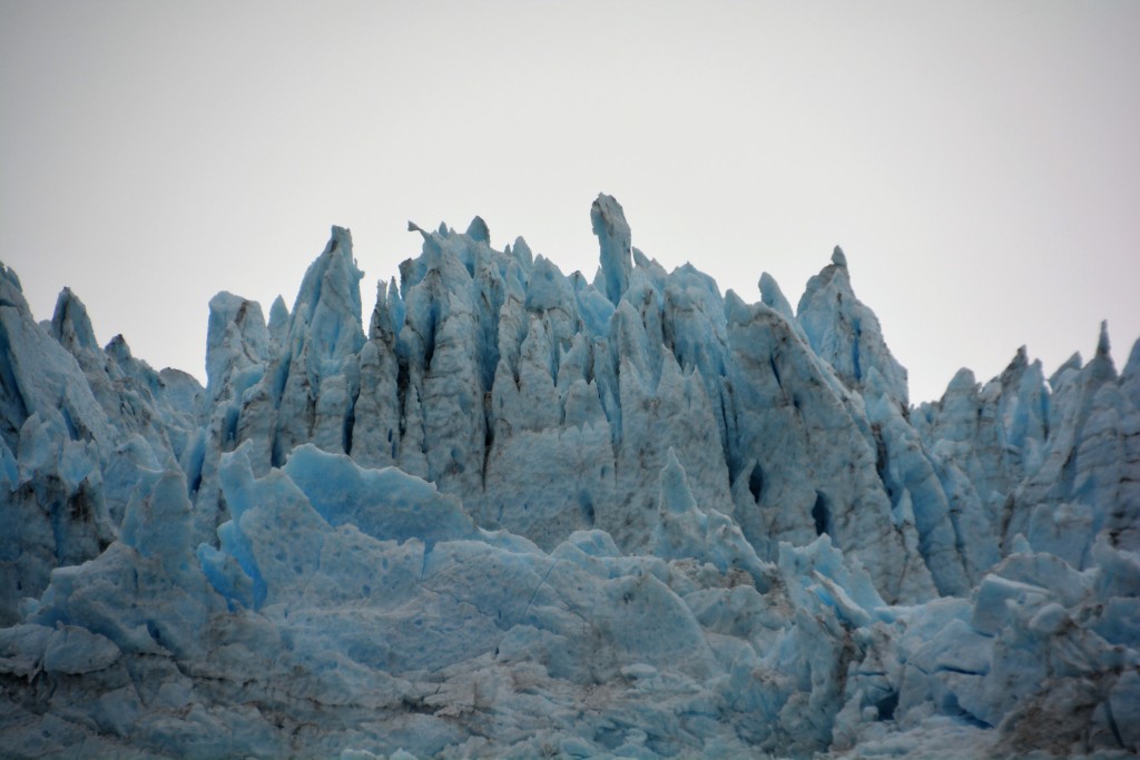 Some of the ice formations of the glaciers were amazing - I think these towers are called seracs