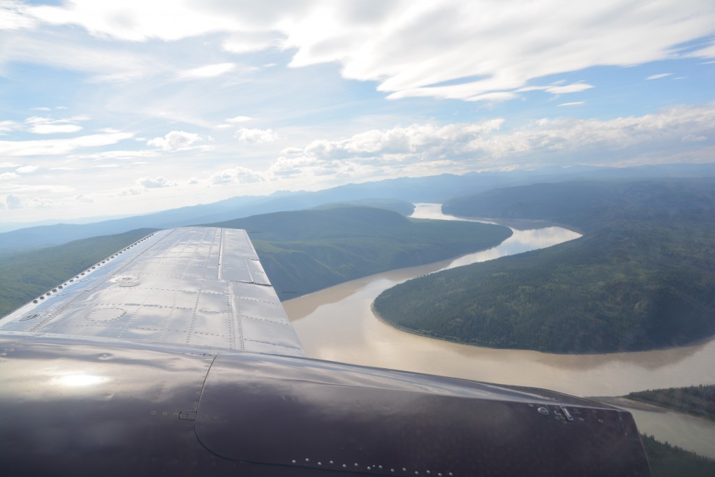 The mighty Yukon River weaving its way toward the Bering Sea - Tramp hopes to cross it again in a couple of days