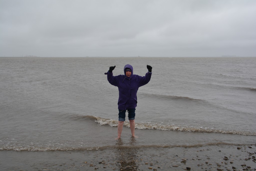 But look at Julie - she barely got wet and was screaming the whole time!