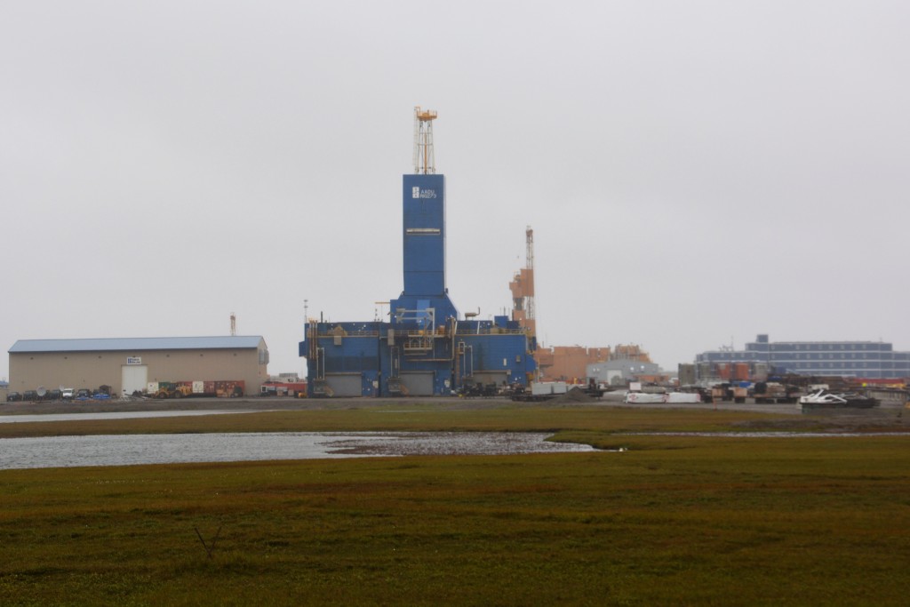 One of the oil drills at Prudhoe Bay - none of them are offshore and there is no actual oil refinery here