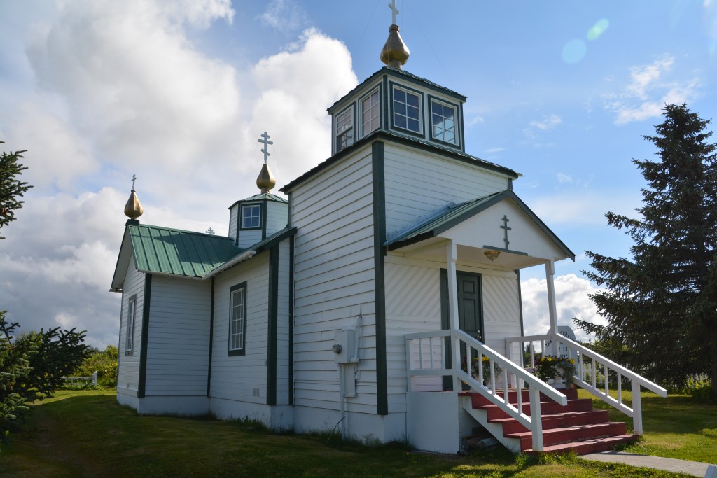 The beautiful Russian Orthodox church in Ninchiluk, a community rich in history from the first white settlers in the area