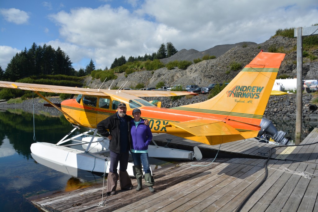 Ready for takeoff - we're on another bear hunt, this time in remote Katmai National Park where the only way to get there is by boat or float plane