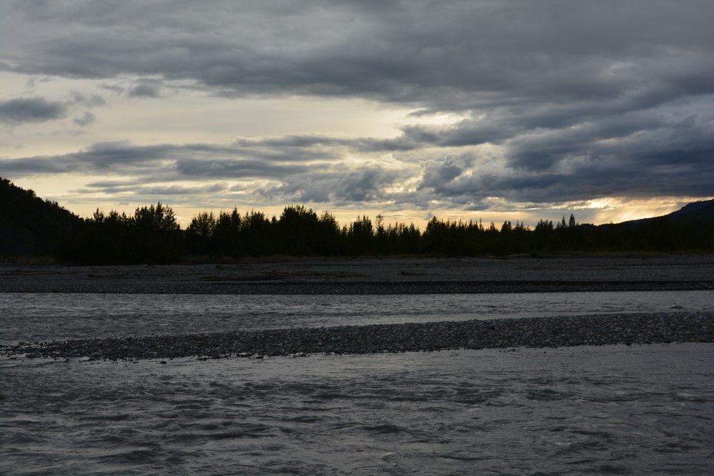 We're enjoying the semi-sunsets again, even if they are at 10.30 pm, but they usually feature dark rain clouds