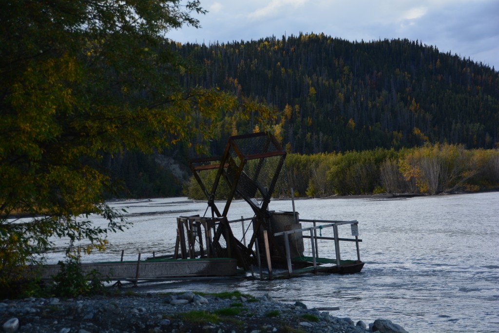 A fish wheel still scooping up unsuspecting salmon, just like they have been doing for hundreds of years