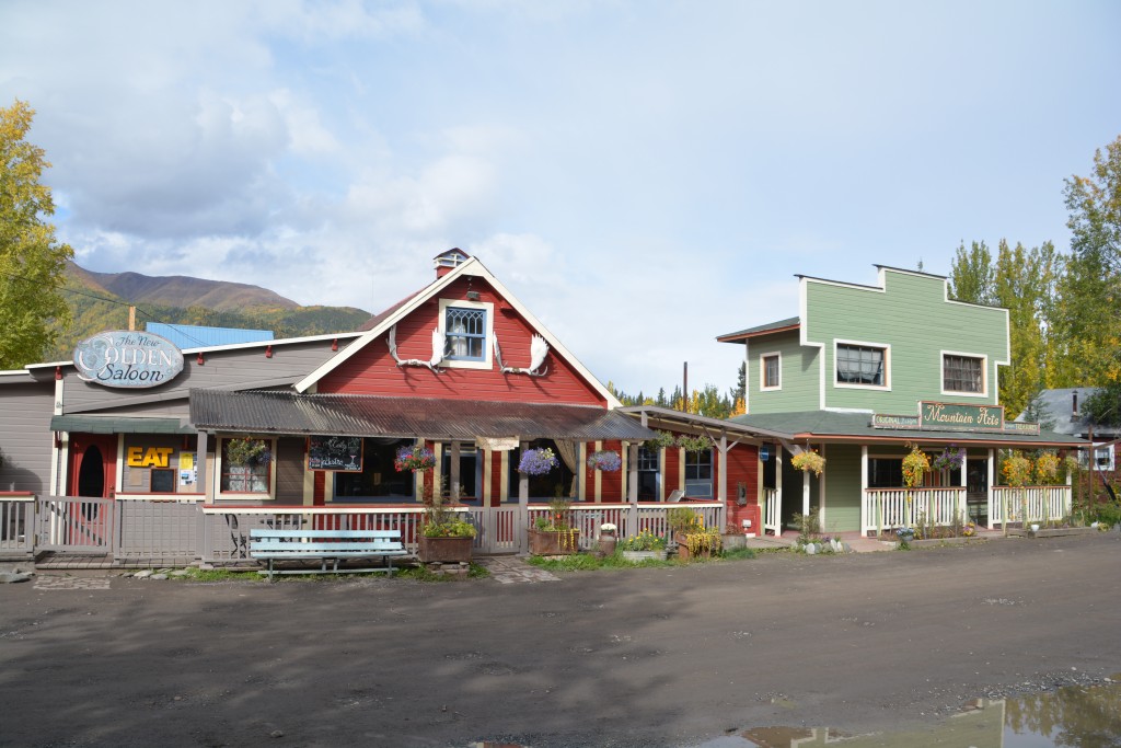 The two main buildings of the small historic community of McCarthy - well preserved for the handful of intrepid travellers who make it back here