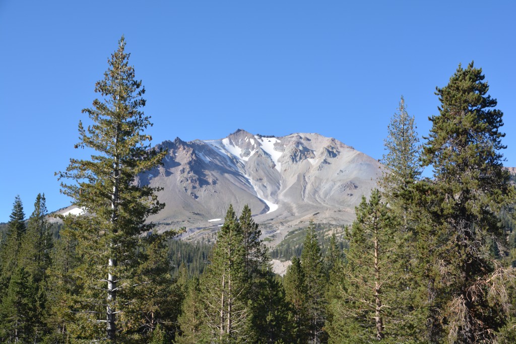 Mt. Lassen volcano is the southernmost of the huge volcanos in this range and it has recent history, exploding about 100 years ago