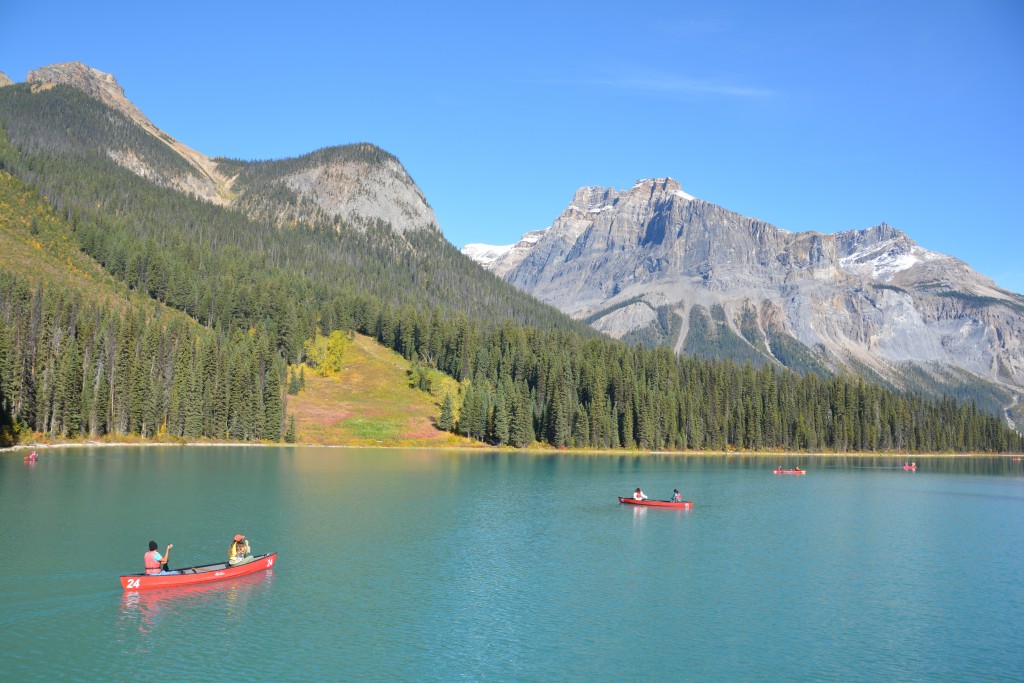 Emerald Lake in Yoho National Park - the benefits of bouncing from park to park in this natural wonder playground