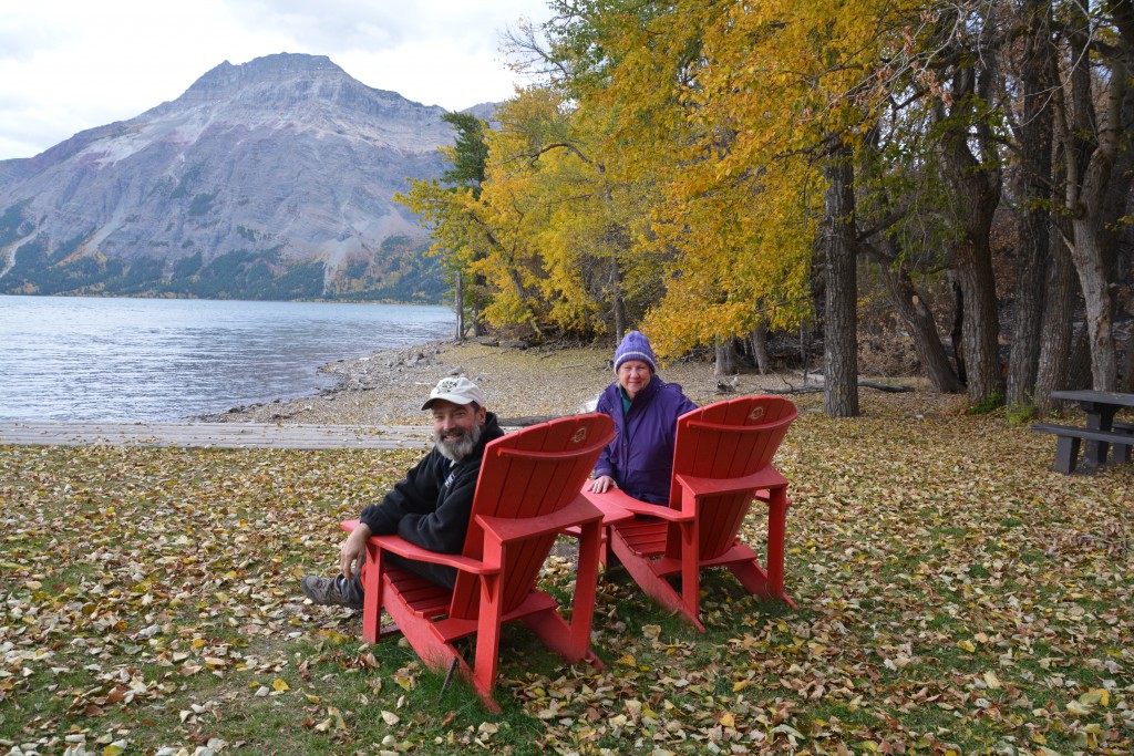 One last red chair photo - this one on the shores of Waterton Lakes